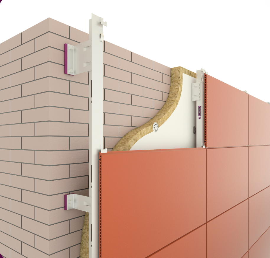 Монтаж вентилируемого фасада из терракотовых панелей
